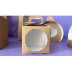 Caja Kraft con Ventana Circular